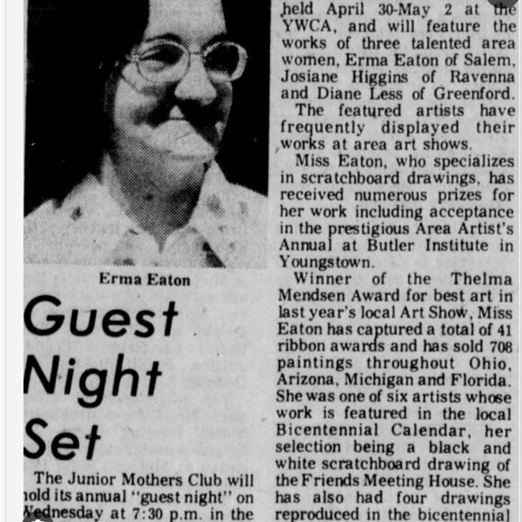 Vintage Erma Eaton Scratchboard Goldfinch Ohio Artist Butler Institute Award - Picture 5 of 8